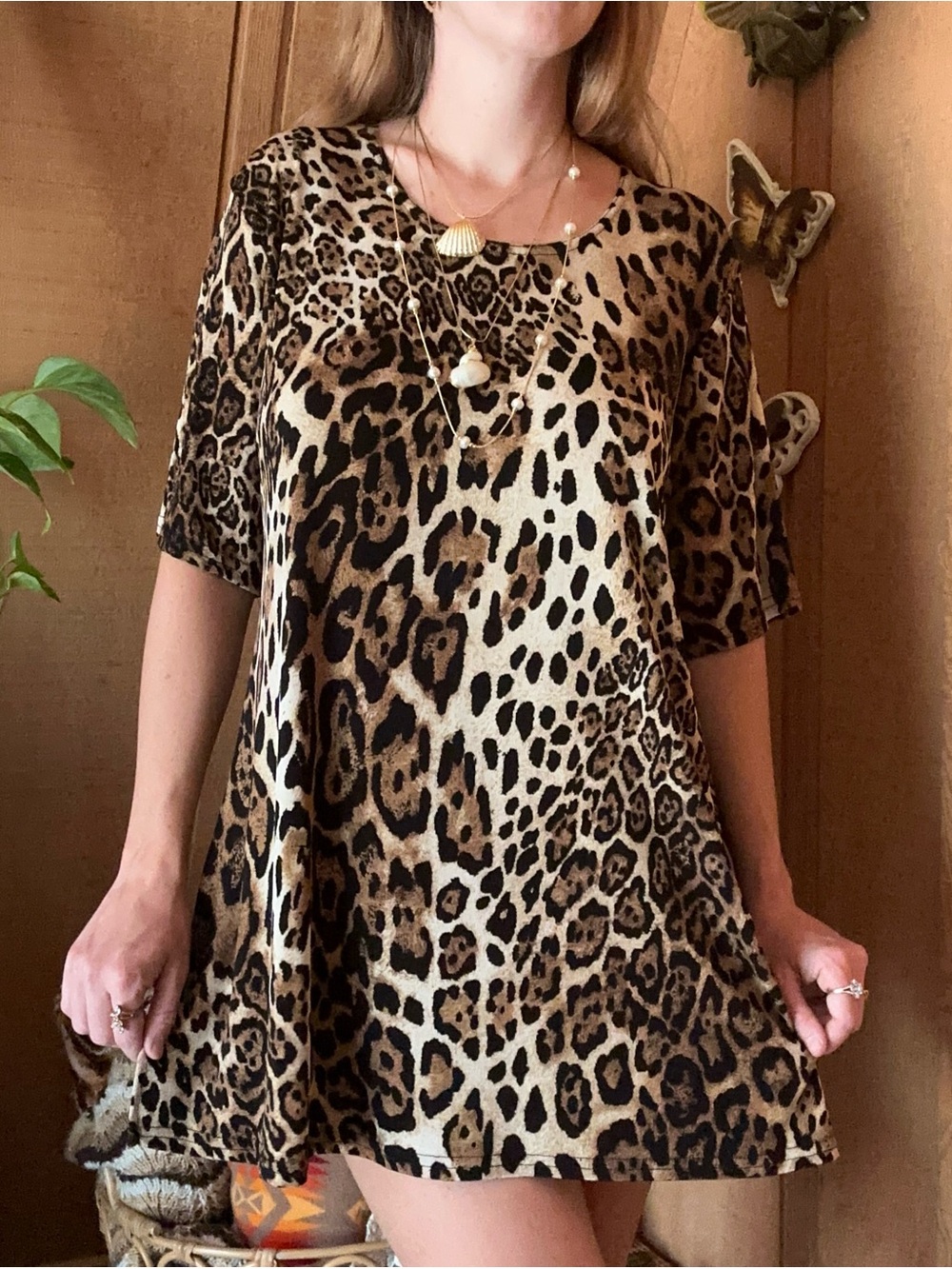 Vintage 90s Jostar Leopard Print Blouse Made in USA Size Large